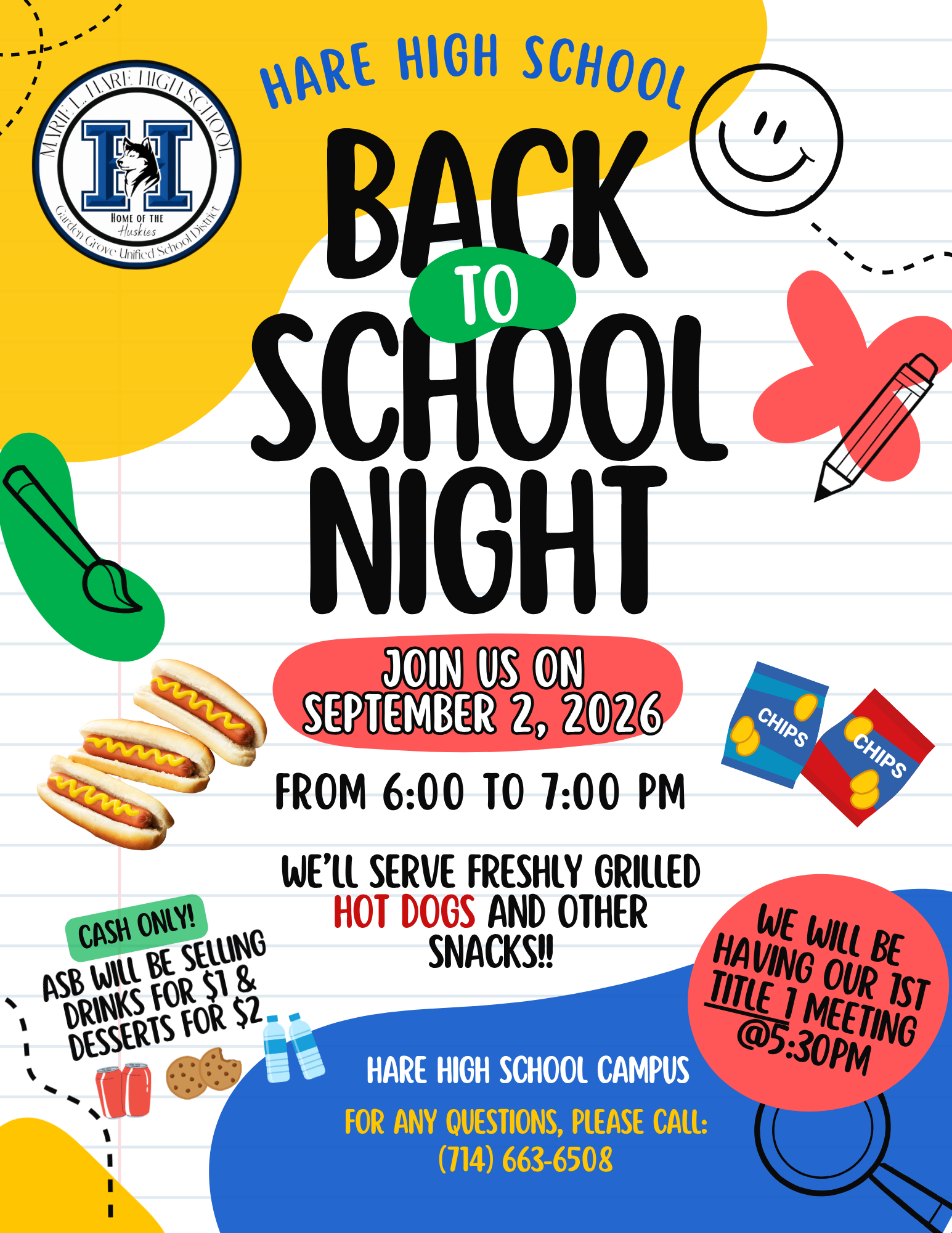 Back to School Night  - Wednesday, September 2nd, 2026 from 6:00PM - 7:00PM - article thumnail image